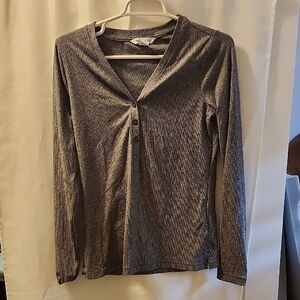 Athleta Heather Gray Ribbed Top